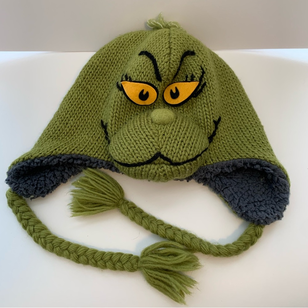 Knit Wits Grinch Who Stole Christmas fuzzy hat
